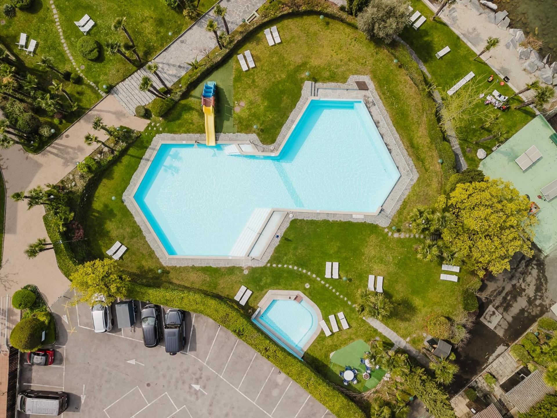 Luganersee, Pool, Strand, Parkplatz, Suite 204 Біссоне Екстер'єр фото