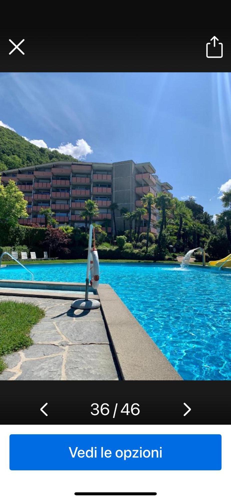 Luganersee, Pool, Strand, Parkplatz, Suite 204 Біссоне Екстер'єр фото